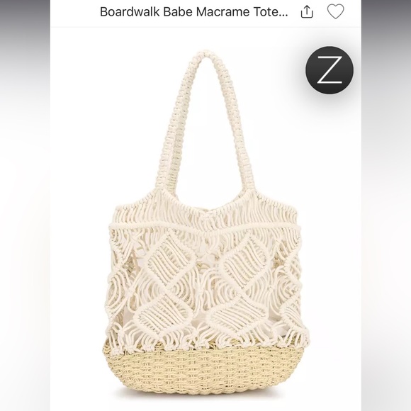 Boardwalk Babe Macrame tote bag - Picture 2 of 5